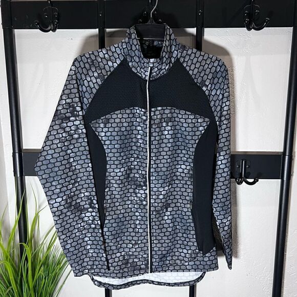 Champion duo dry running jacket windbreaker black grey size medium - Picture 3 of 16